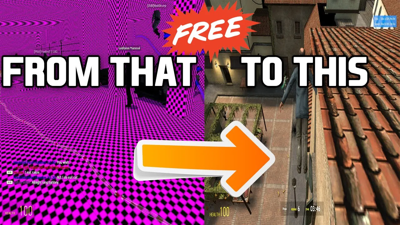 How to fix texture problems (pink squares) on Garry's Mod