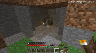 A cave at the base of a mountain