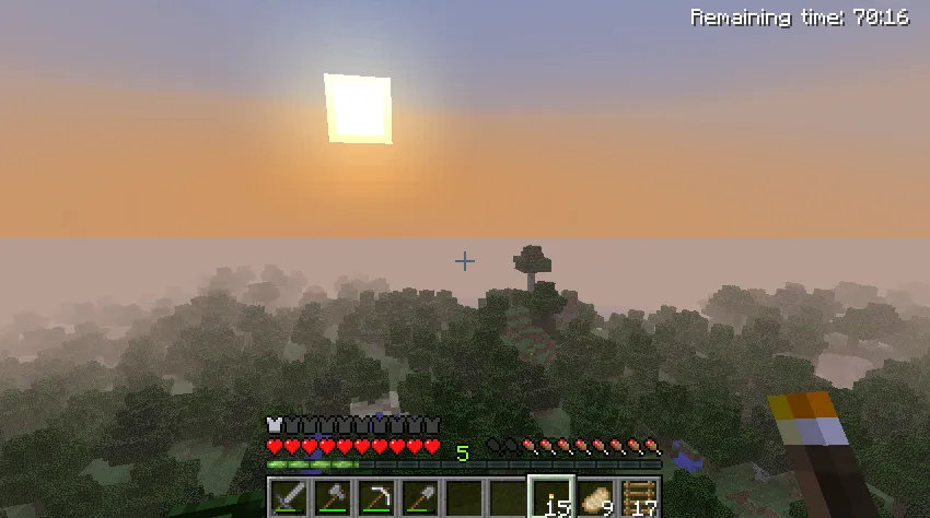 A sunrise at the peak of the same mountain