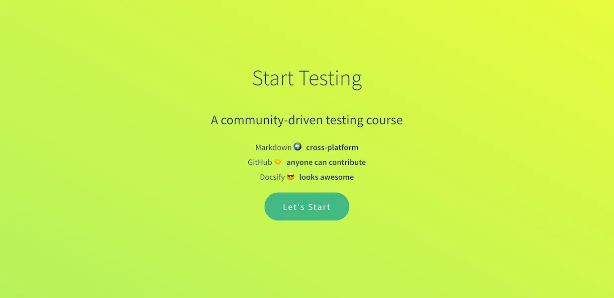 Doing Making a testing course