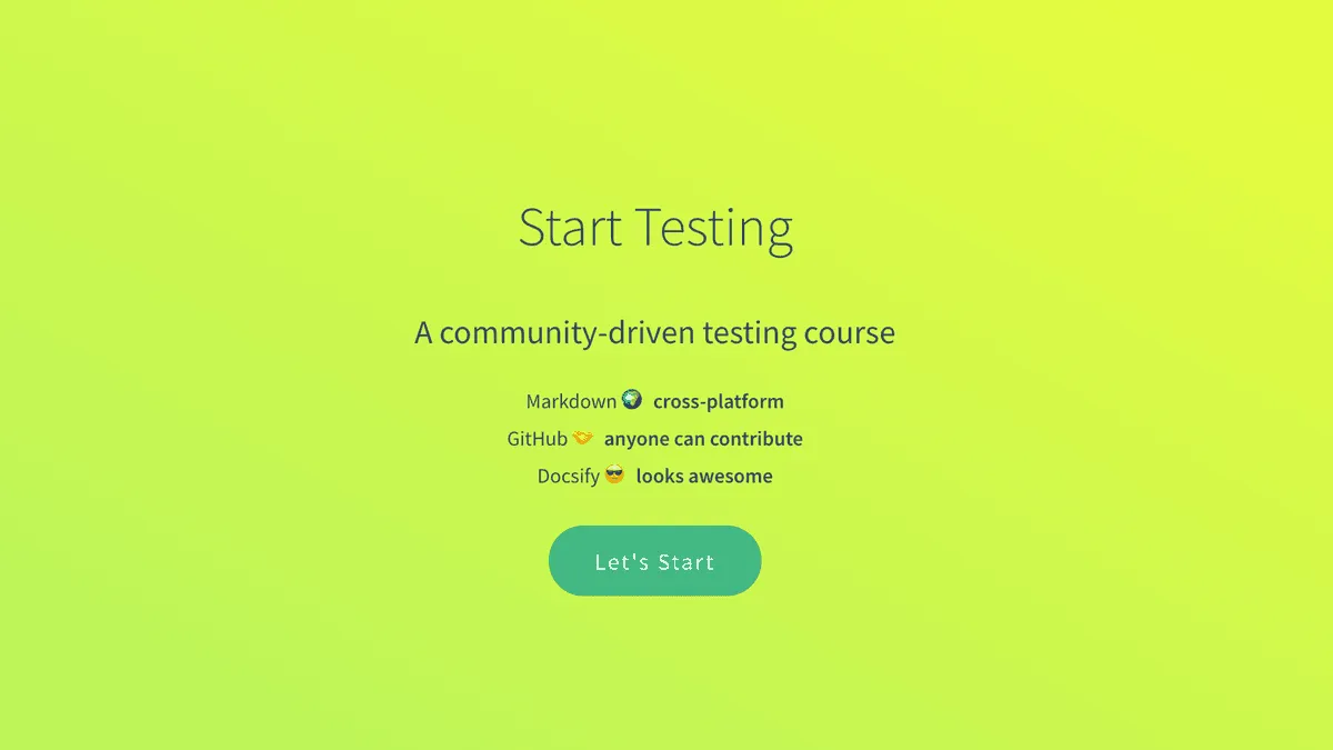 Start Testing